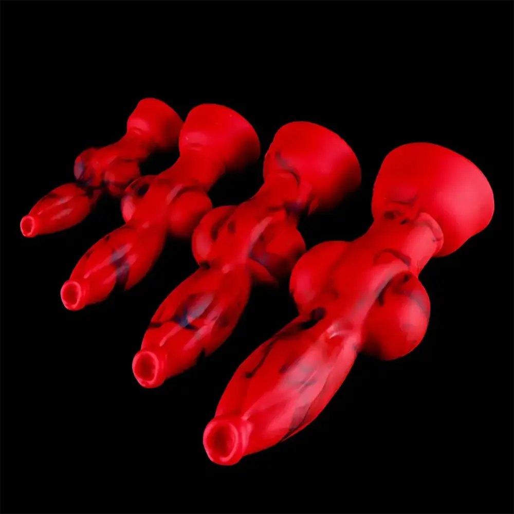 Red Knot Fantasy Dildo, 4 Sizes - Silicone Knot Dildo