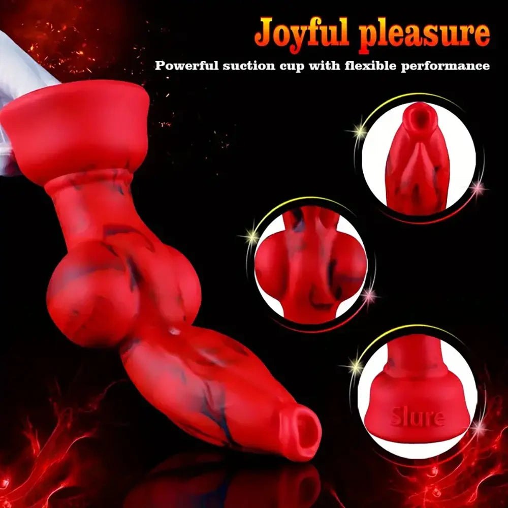 Red Knot Fantasy Dildo, 4 Sizes - Silicone Knot Dildo