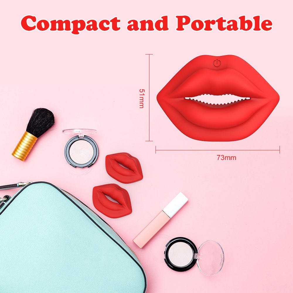 Red Lip Nipple Clamp Vibrator - Wireless Remote Nipple Toy