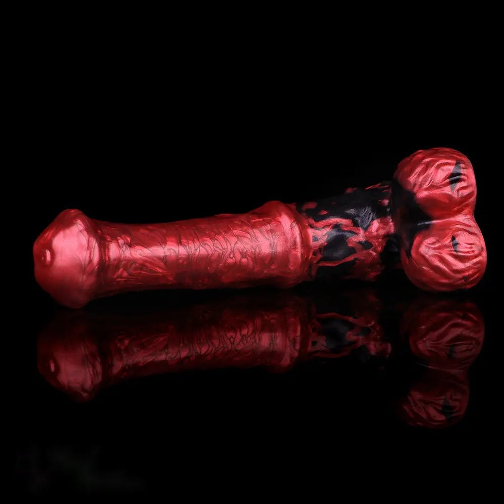Red Marble Curved G-Spot Dildo - G Spot Dildo Pick