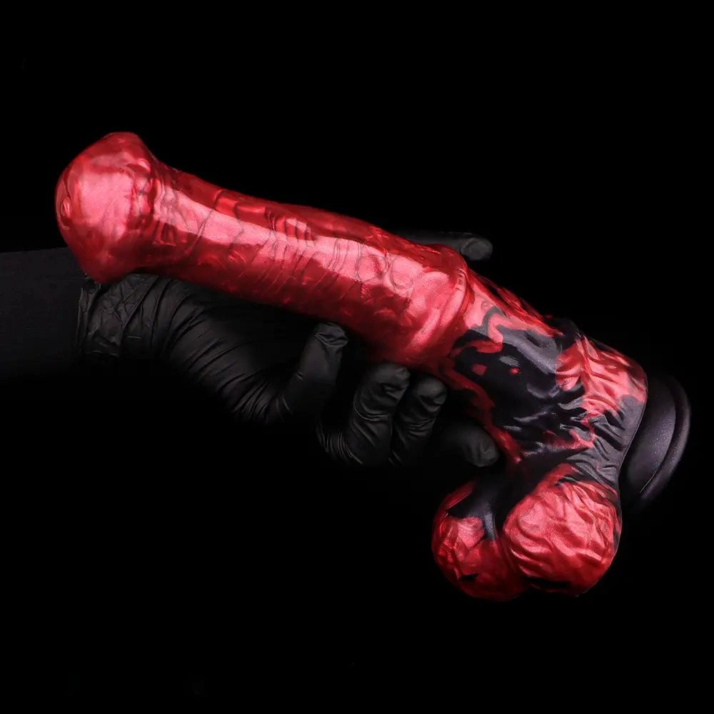 Red Marble Curved G-Spot Dildo - G Spot Dildo Pick
