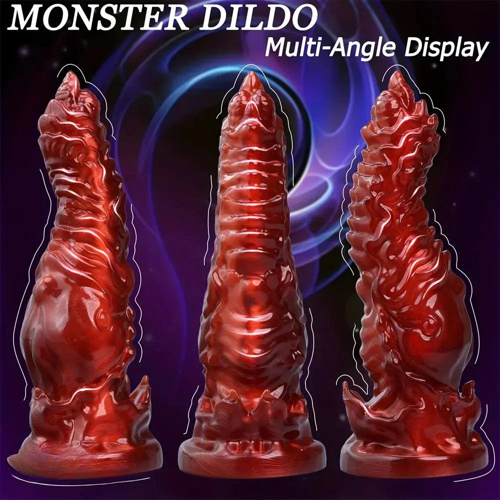 Red Monster Fantasy Dildo - Silicone Monster Dildo