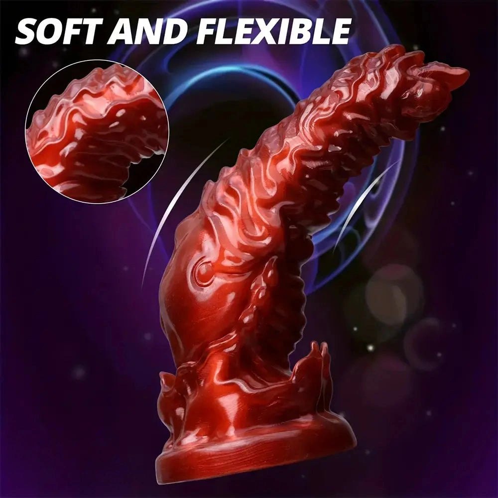 Red Monster Fantasy Dildo - Silicone Monster Dildo