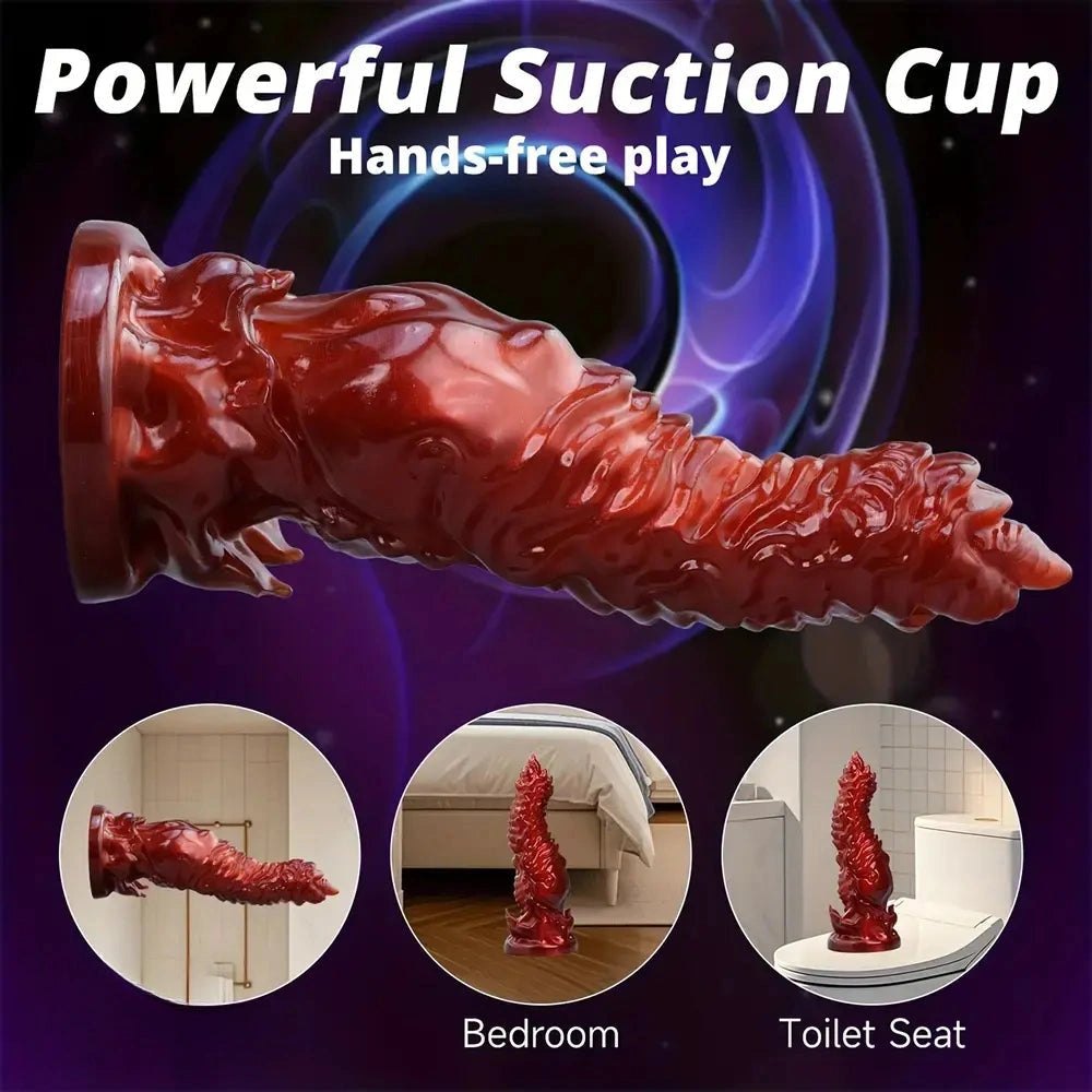 Red Monster Fantasy Dildo - Silicone Monster Dildo