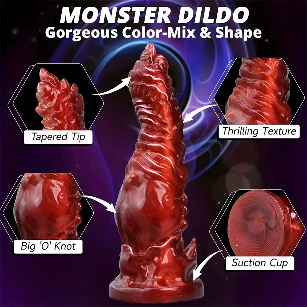 Red Monster Fantasy Dildo - Silicone Monster Dildo