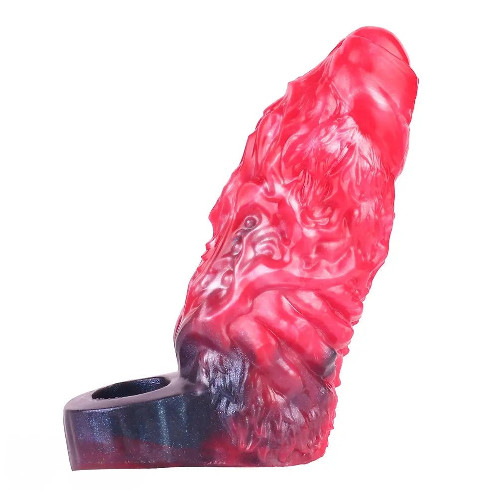 Red Ridged Fantasy Dildo 6 In - Silicone Alien Dildo