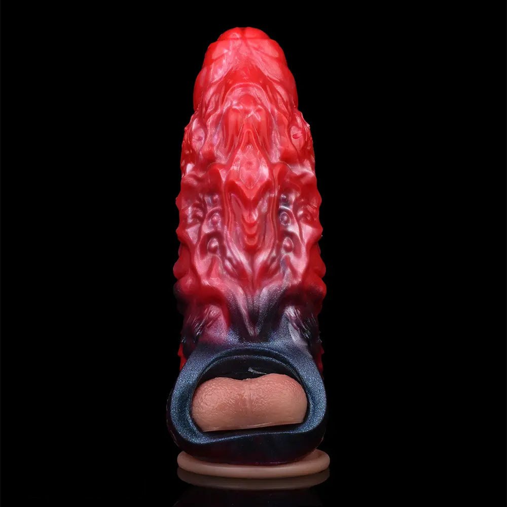 Red Ridged Fantasy Dildo 6 In - Silicone Alien Dildo