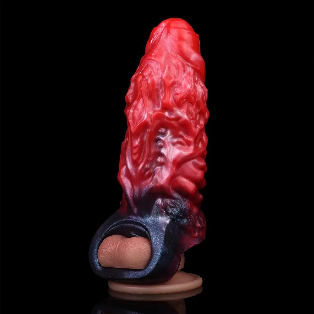 Red Ridged Fantasy Dildo 6 In - Silicone Alien Dildo