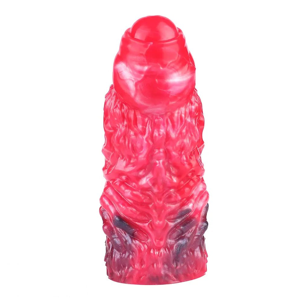 Red Ridged Fantasy Dildo 6 In - Silicone Alien Dildo