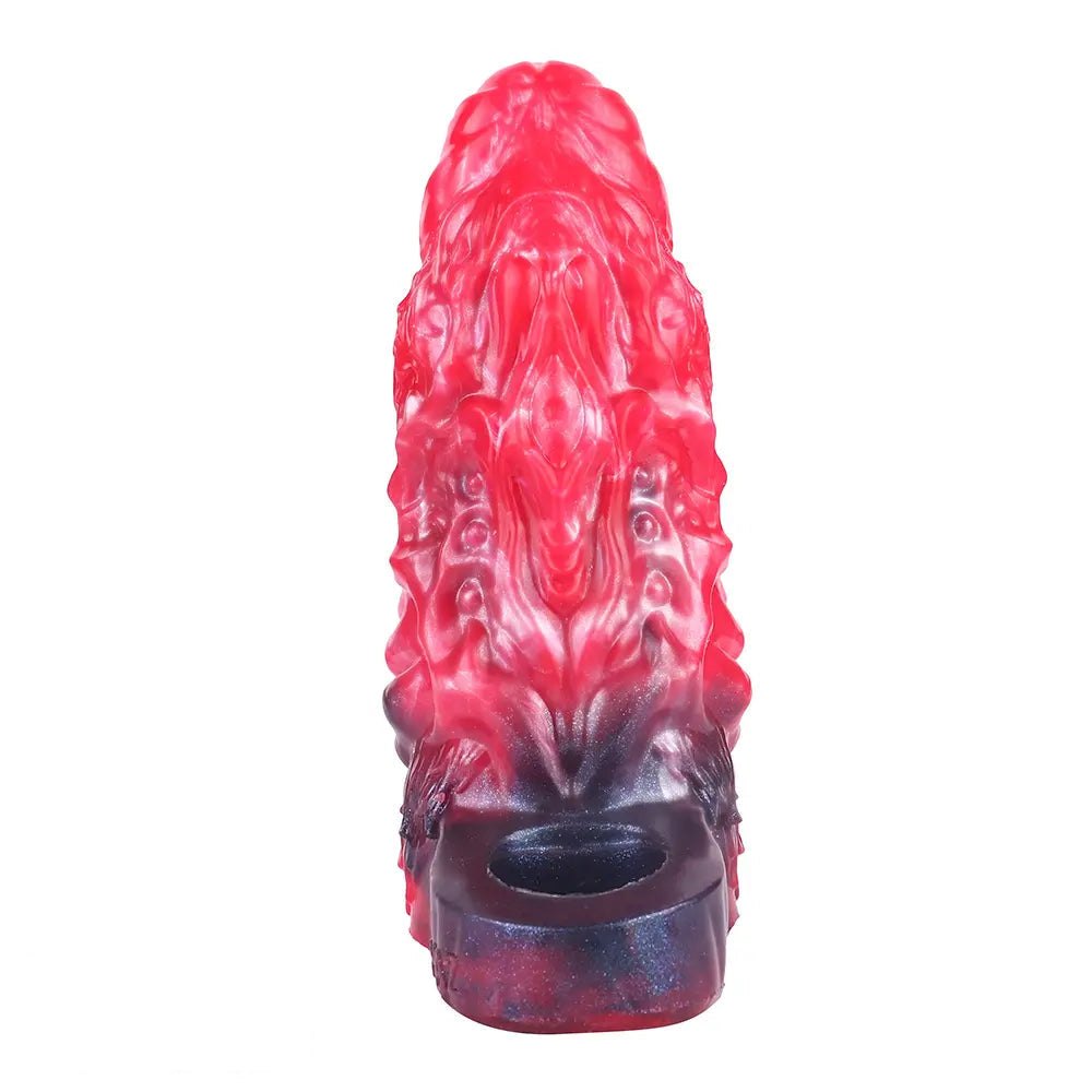 Red Ridged Fantasy Dildo 6 In - Silicone Alien Dildo