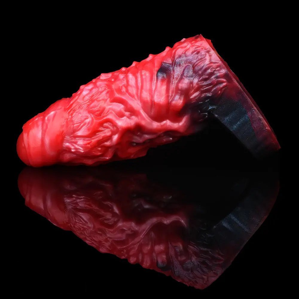 Red Ridged Fantasy Dildo 6 In - Silicone Alien Dildo