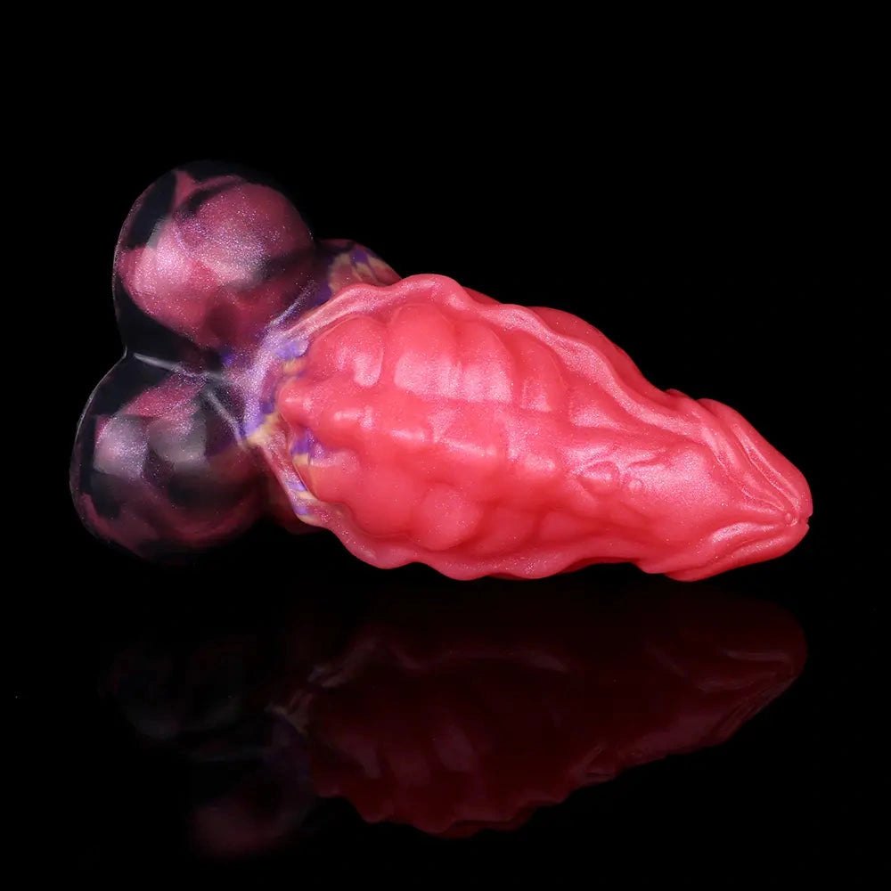 Red Fantasy Monster Dildo - Silicone Fantasy Monster Dildo