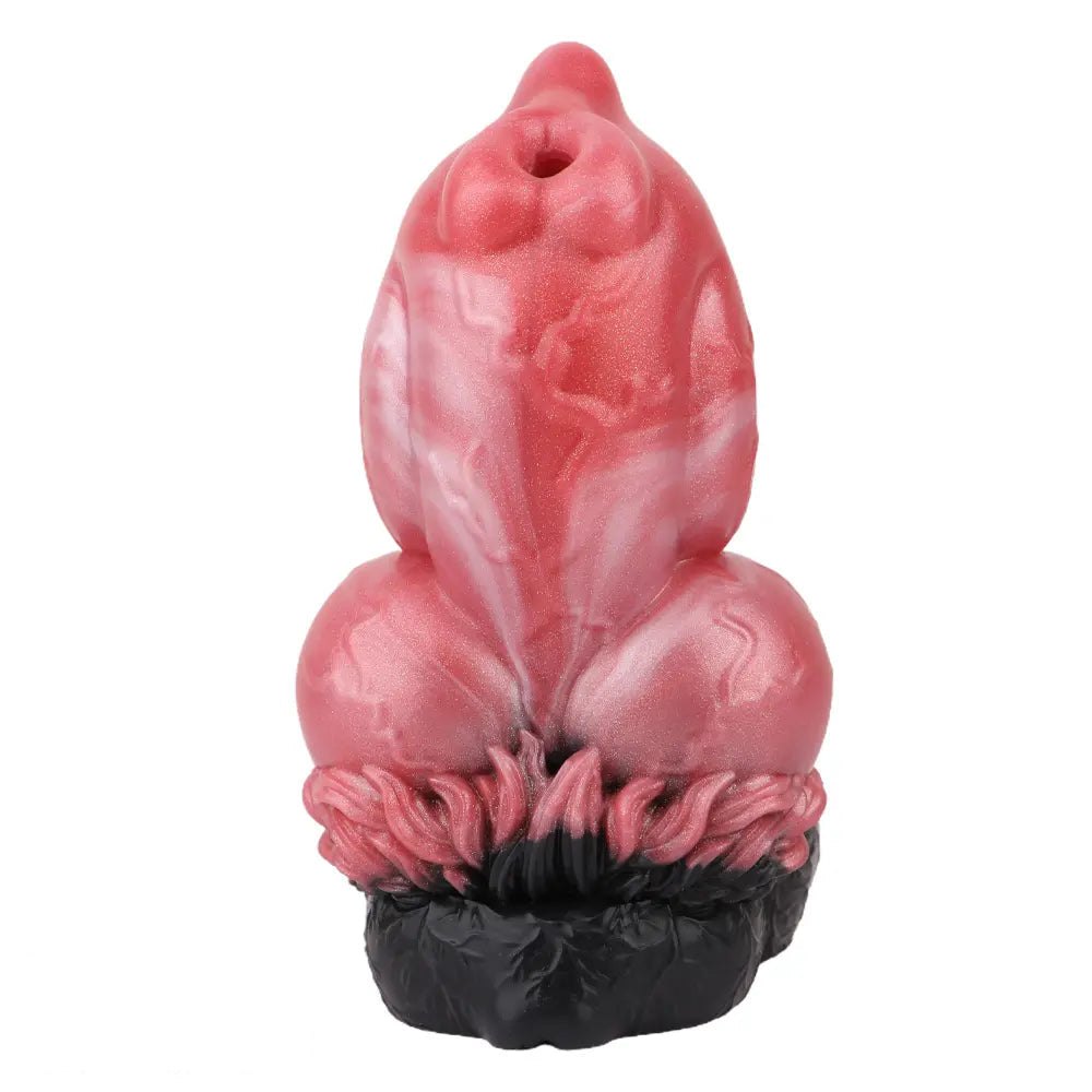 Red Silicone Knot Dildo 6.88in - Animal Knot Dildo