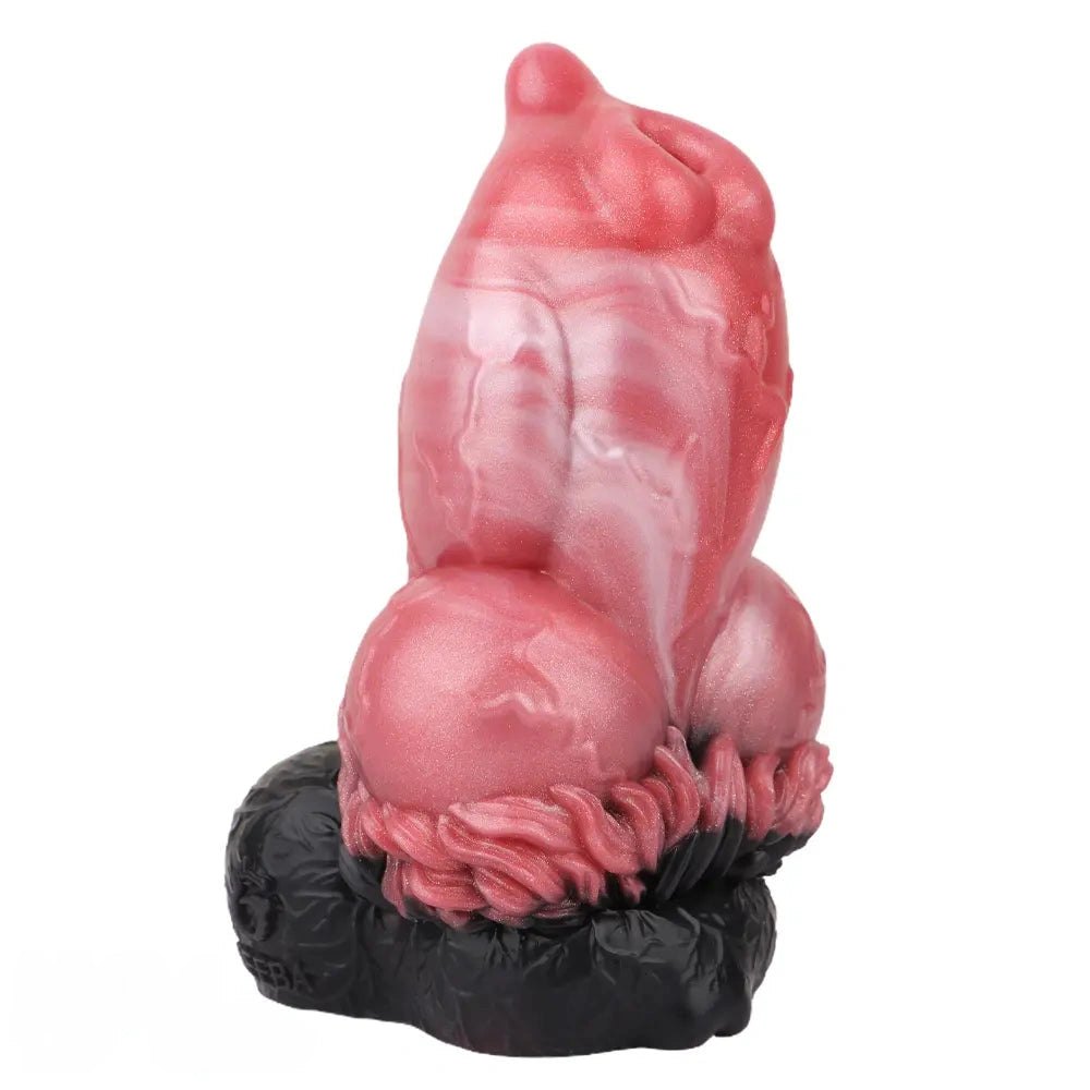 Red Silicone Knot Dildo 6.88in - Animal Knot Dildo