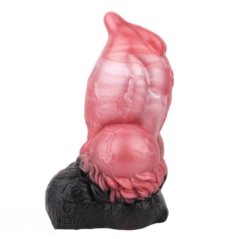 Red Silicone Knot Dildo 6.88in - Animal Knot Dildo