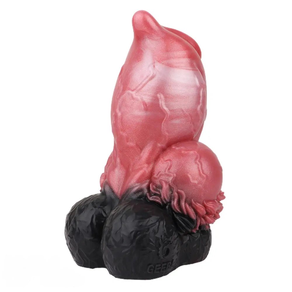 Red Silicone Knot Dildo 6.88in - Animal Knot Dildo