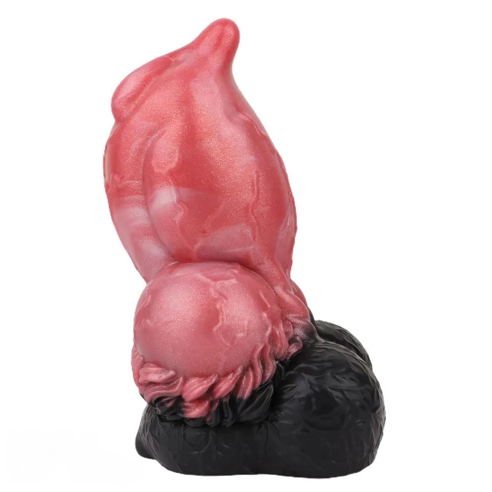 Red Silicone Knot Dildo 6.88in - Animal Knot Dildo