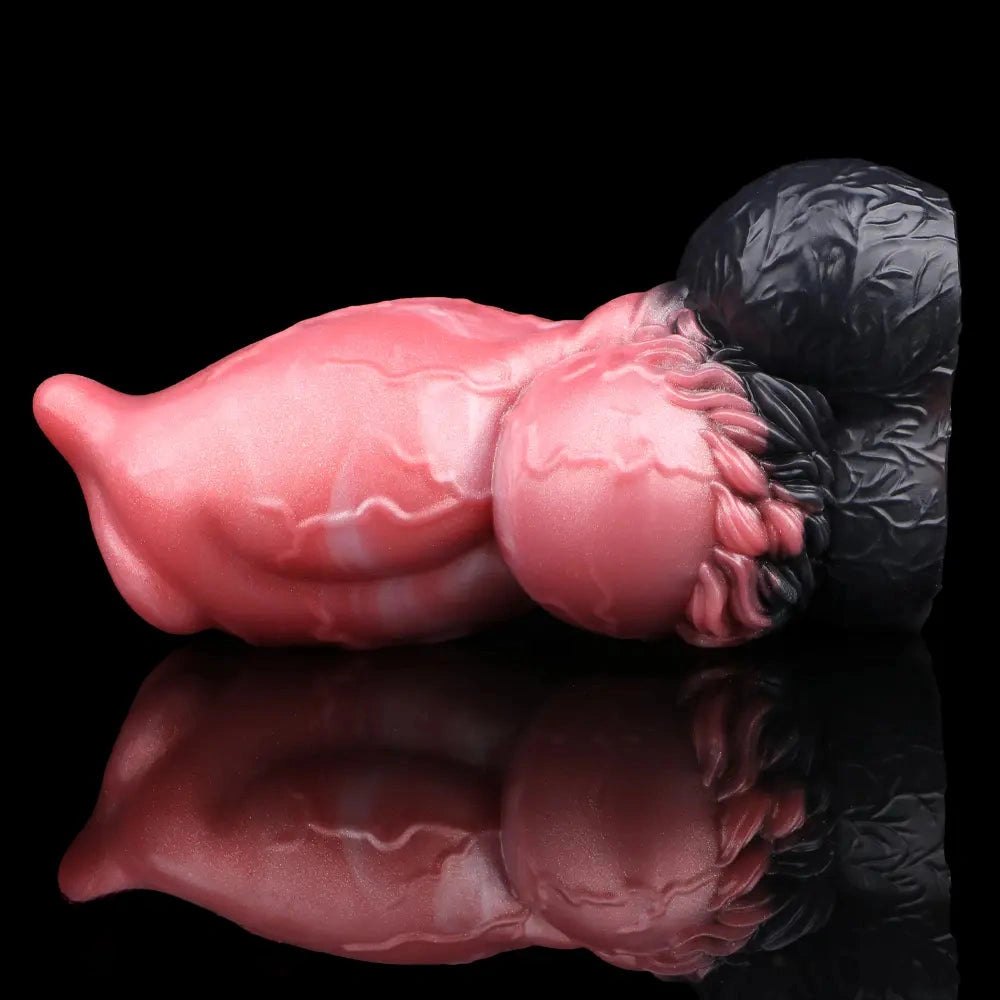 Red Silicone Knot Dildo 6.88in - Animal Knot Dildo