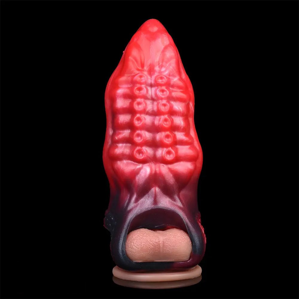 Red Tentacle Hollow Fantasy Sleeve - Silicone Fantasy Dildo