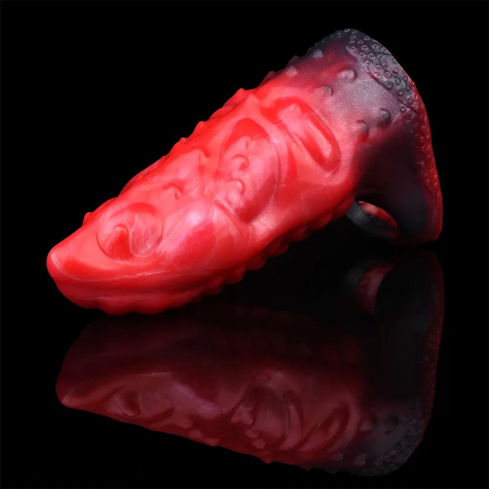 Red Tentacle Hollow Fantasy Sleeve - Silicone Fantasy Dildo