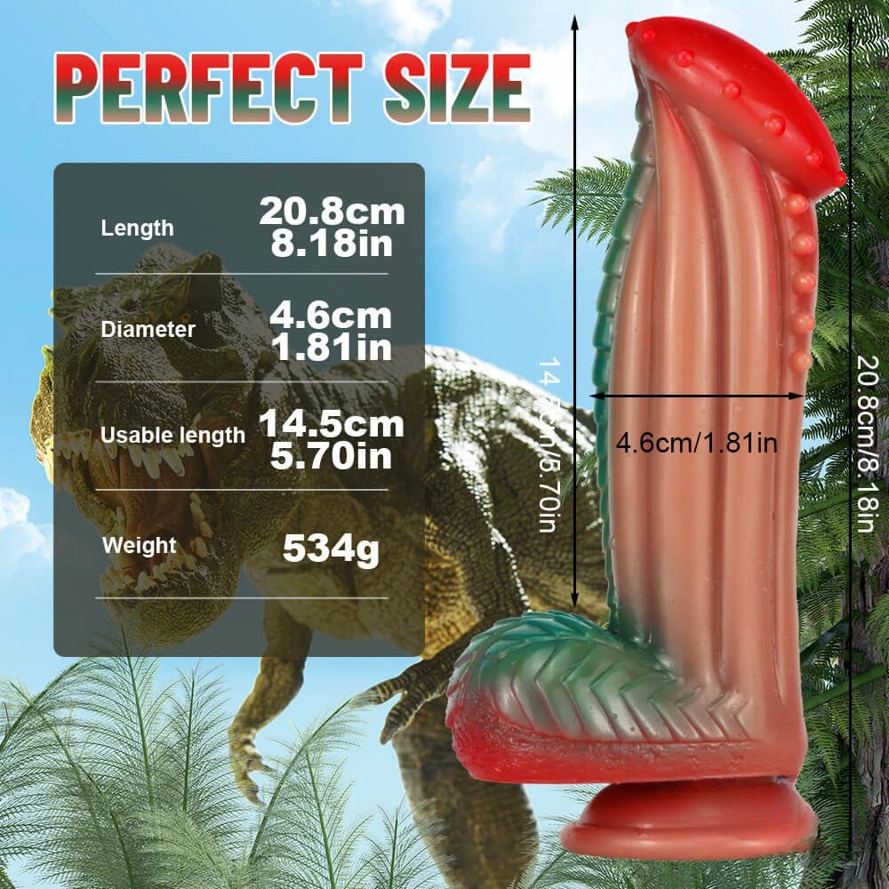 Red-Tip Ombre Fantasy Dildo - Monster Dragon Dildo
