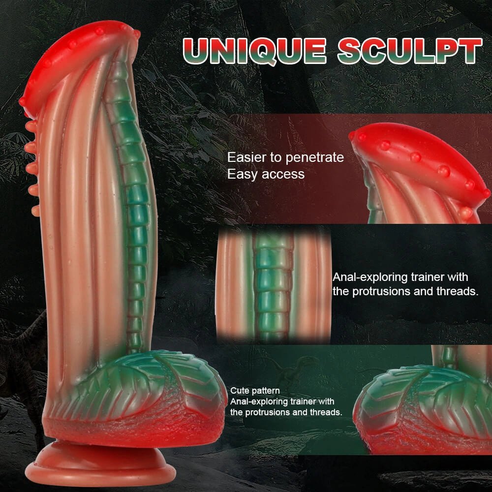 Red-Tip Ombre Fantasy Dildo - Monster Dragon Dildo