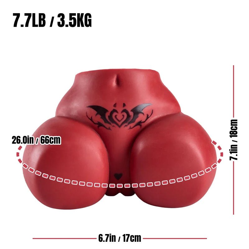 Red Tribal Curvy Torso Doll - Dual-Channel Torso Sex Doll