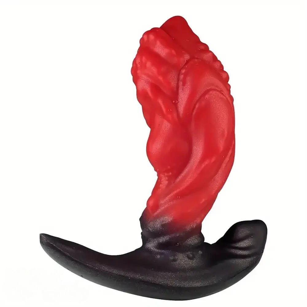 Red Wearable Anal Plug, S/M/L - Liquid Silicone Toy