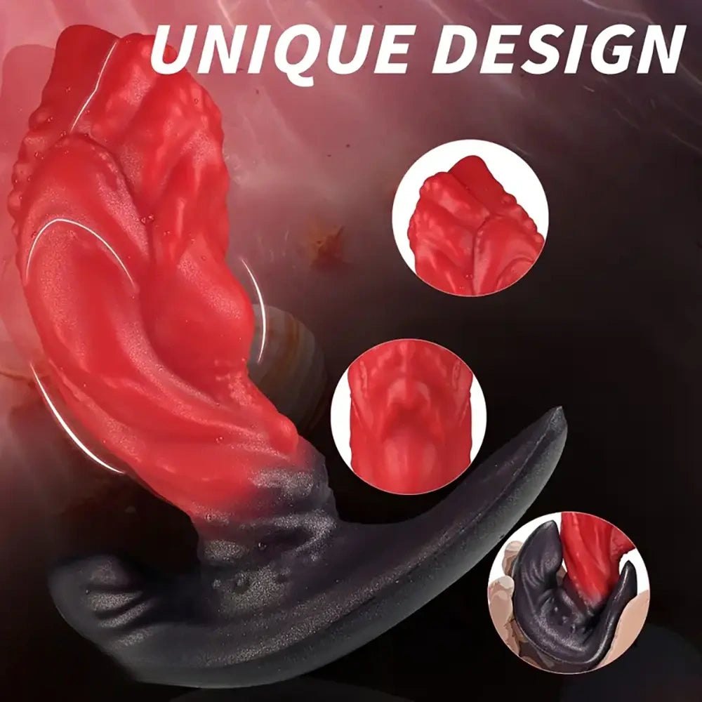 Red Wearable Anal Plug, S/M/L - Liquid Silicone Toy