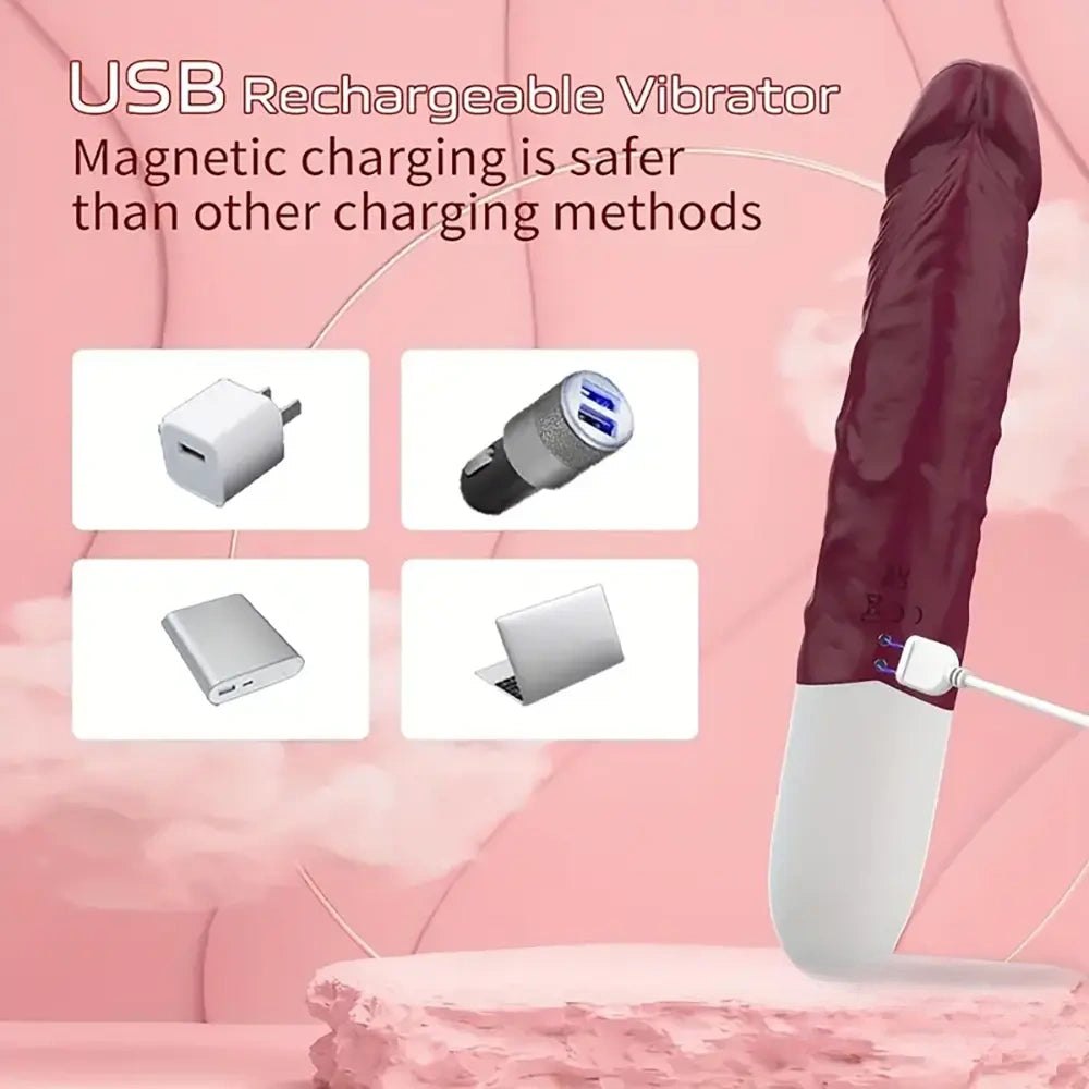 Remote Control Vibrating Dildo - Vibrating Realistic Dildo