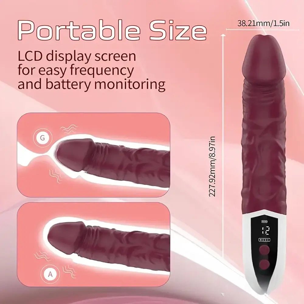 Remote Control Vibrating Dildo - Vibrating Realistic Dildo