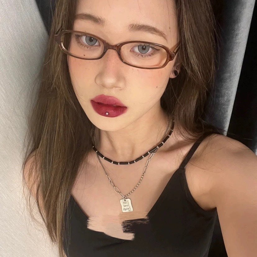 Retro Square-Rimmed Glasses - Sexy Lingerie Accessory