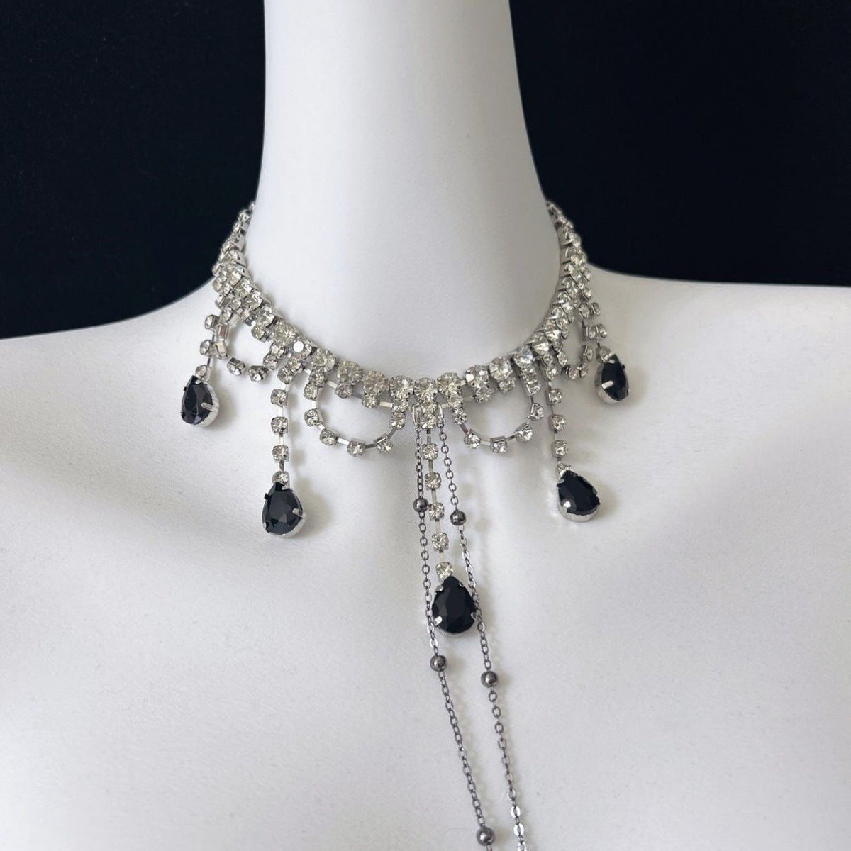 Rhinestone Choker Nipple Clamp Set - Adjustable Nipple Clamps