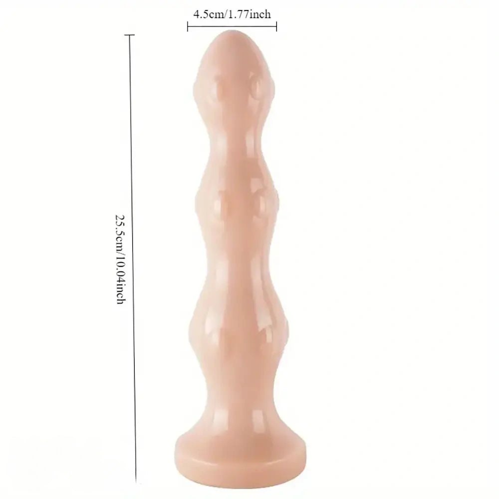 Ribbed Anal Bead Probe - Large PVC Anal Dildo