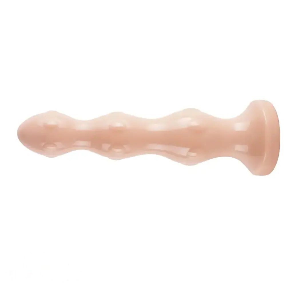 Ribbed Anal Bead Probe - Large PVC Anal Dildo