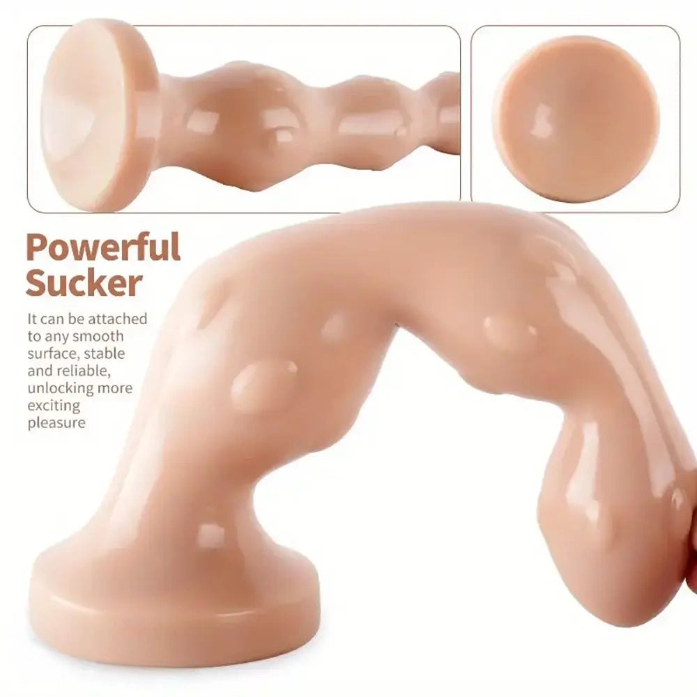 Ribbed Anal Bead Probe - Large PVC Anal Dildo