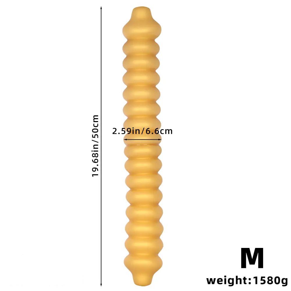 Ribbed Anal Dildo 19.7in - Thick Anal Beads Dildo