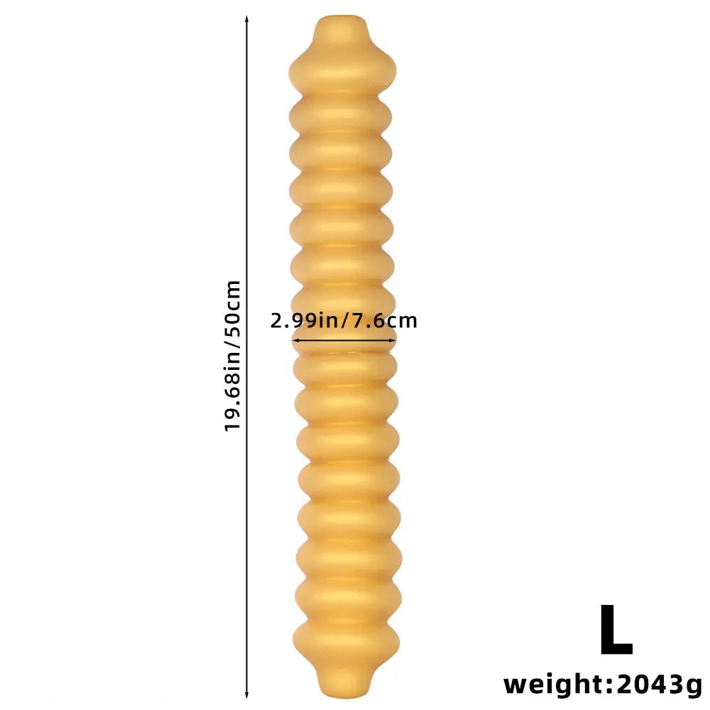 Ribbed Anal Dildo 19.7in - Thick Anal Beads Dildo
