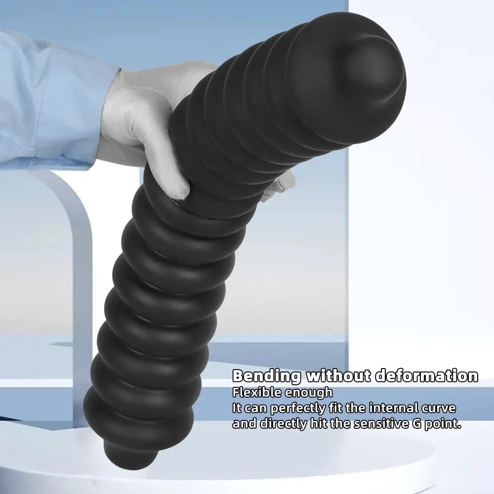 Ribbed Anal Dildo 19.7in - Thick Anal Beads Dildo