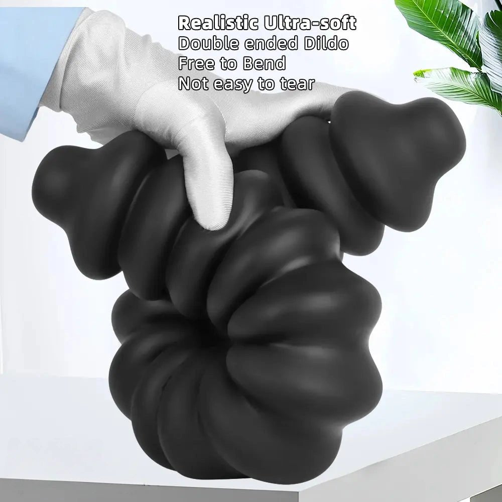 Ribbed Anal Dildo 19.7in - Thick Anal Beads Dildo