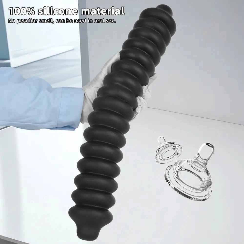 Ribbed Anal Dildo 19.7in - Thick Anal Beads Dildo