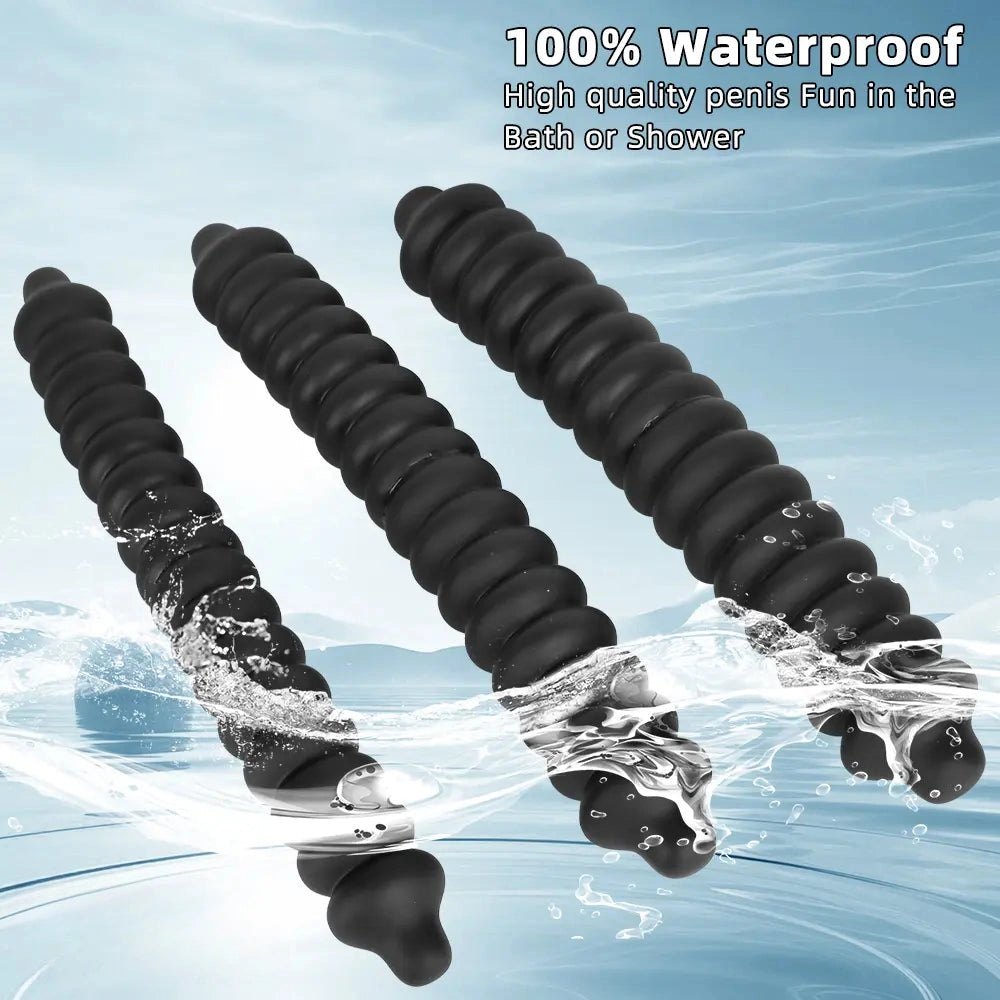 Ribbed Anal Dildo 19.7in - Thick Anal Beads Dildo
