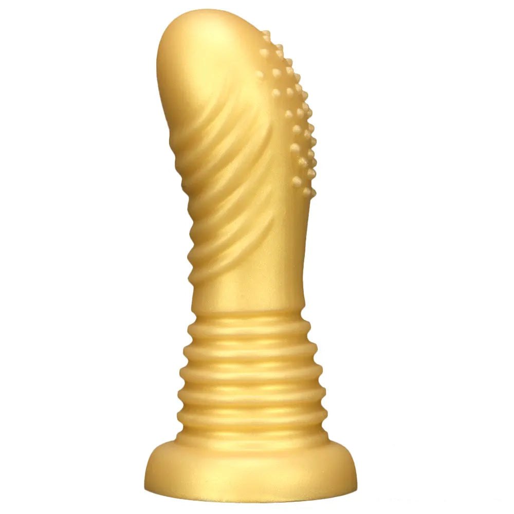 Ribbed Anal Dildo 7.08in - Ribbed Silicone Anal Dildo