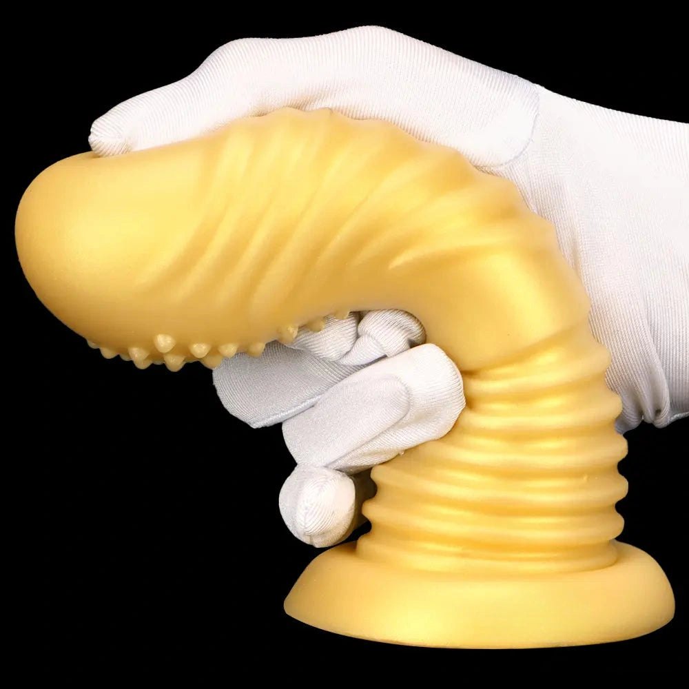 Ribbed Anal Dildo 7.08in - Ribbed Silicone Anal Dildo