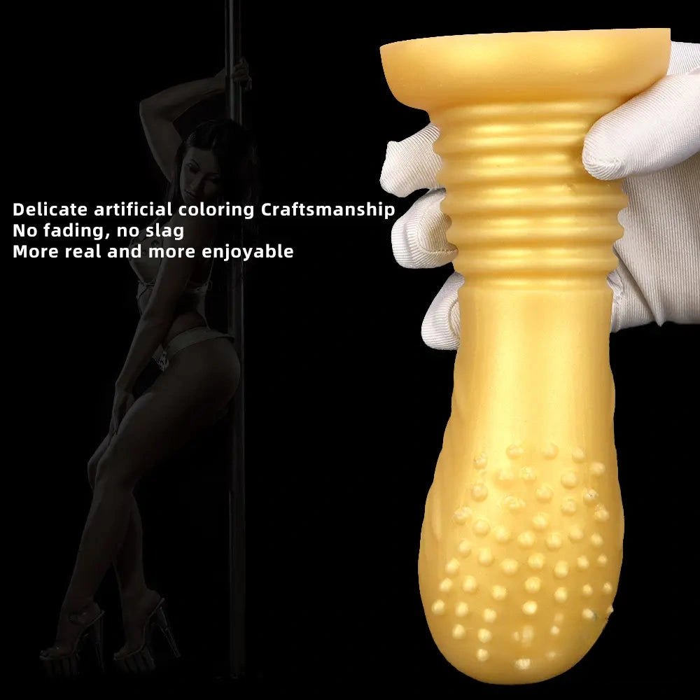 Ribbed Anal Dildo 7.08in - Ribbed Silicone Anal Dildo
