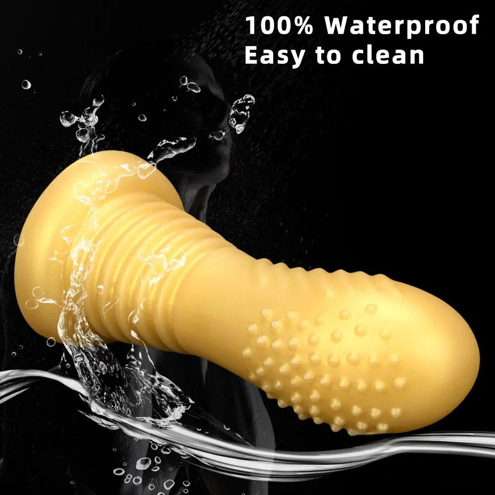Ribbed Anal Dildo 7.08in - Ribbed Silicone Anal Dildo