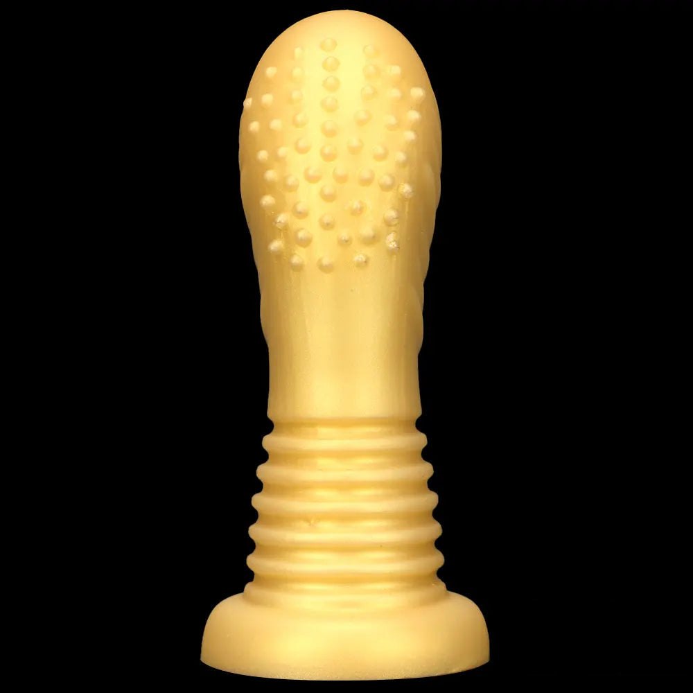 Ribbed Anal Dildo 7.08in - Ribbed Silicone Anal Dildo