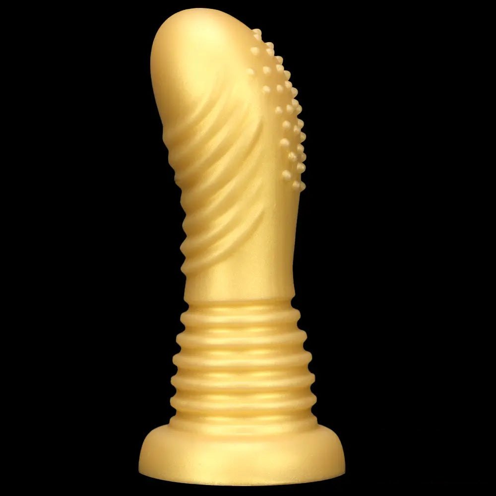 Ribbed Anal Dildo 7.08in - Ribbed Silicone Anal Dildo