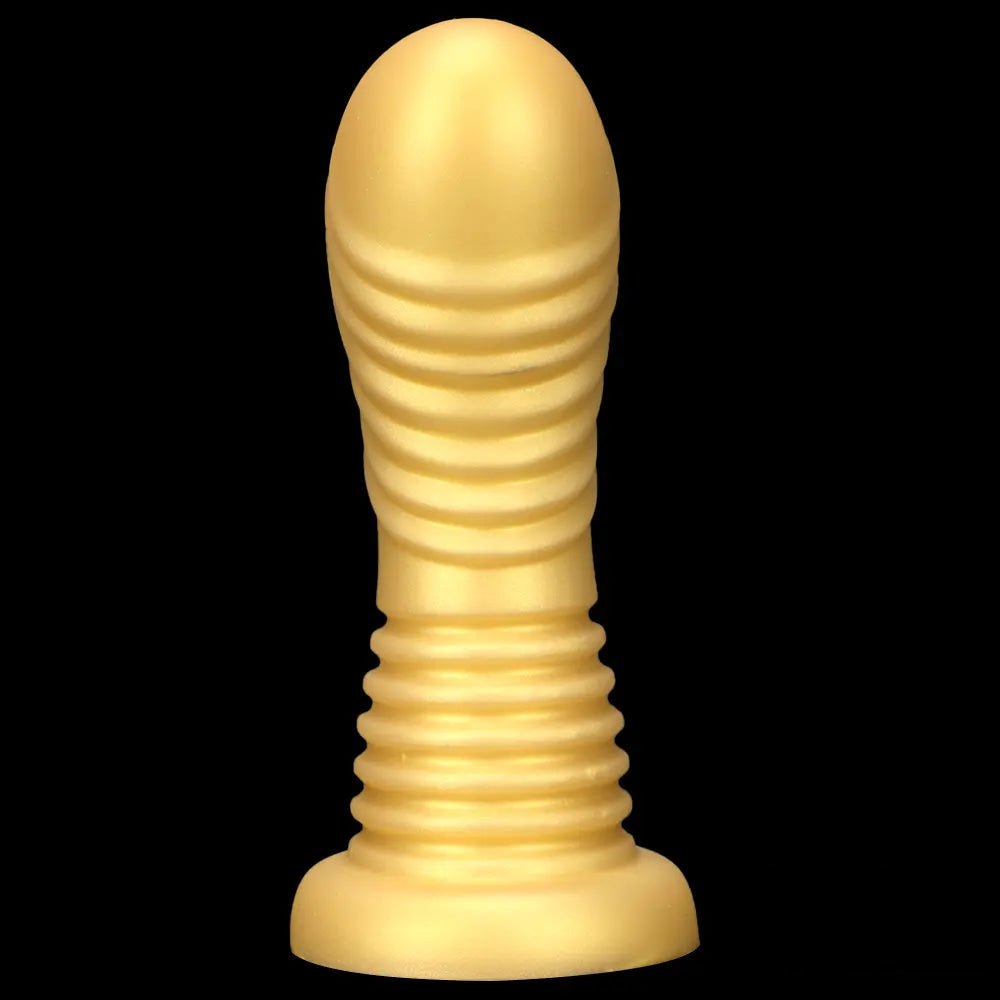 Ribbed Anal Dildo 7.08in - Ribbed Silicone Anal Dildo