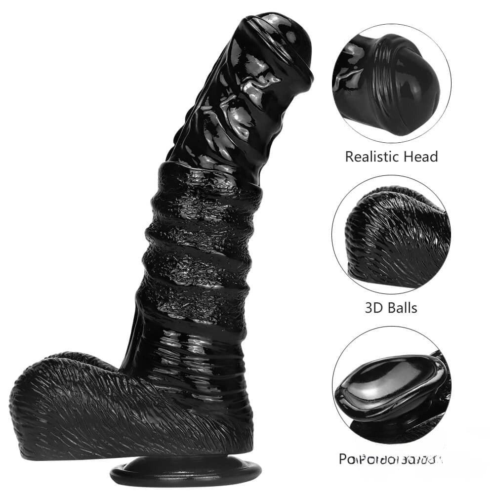 Ribbed Animal Horse Dildo 9.84in - Animal Dildo